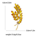 Large Alloy Double Wheat Brooch For Women's Fashion Apparel view 5