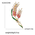 Alloy Double Wheat Brooch Pin For Women Sweaters Suits view 4