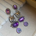 Vintage Style Rhinestone Cat Alloy Drop Earrings, Light Luxury Animal Design Jewelry view 2