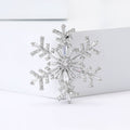 Copper Zircon Snowflake Brooch For Elegant Suit And Dress Decoration view 3
