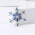Copper Zircon Snowflake Brooch For Elegant Suit And Dress Decoration view 4