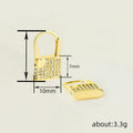 Lock Buckle Design Earrings For Women Fashion Niche French Elegant Personality Jewelry view 4