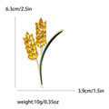 Alloy Double Wheat Brooch Pin For Women's Suits And Sweaters view 5