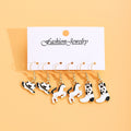 Light Luxury Western Cowboy Boot Hat Horse Enamel Alloy Dangle Hook Six-Piece Women's Fashion Earrings view 3