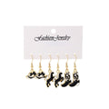 Light Luxury Western Cowboy Boot Hat Horse Enamel Alloy Dangle Hook Six-Piece Women's Fashion Earrings view 5