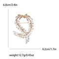 Alloy Long Cross Wheat Brooch Pin For Women's Clothing view 5