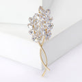 Alloy Crossed Wheat Brooch Pin For Women's Suits And Dresses – Navy Blue view 3
