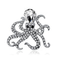 Silver Tone Octopus Three Designs Metal Brooch Pin view 1