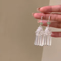 New Chinese Style Alloy Geometric Tassel Drop Earrings Elegant Ethnic Light Luxury Jewelry view 4
