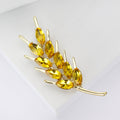 Alloy Short Wheat Ear Brooch Pin For Women's Clothing view 4