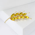 Alloy Short Wheat Ear Brooch Pin For Women's Clothing view 3