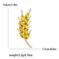 Alloy Short Wheat Ear Brooch Pin For Women's Clothing view 5