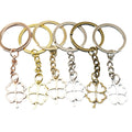 Zinc Alloy Simple Four Leaf Clover Keychain Bag Charm Gift view 5