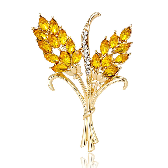 Alloy Wheat Spike Brooch Pin For Women's Sweater And Suit Decor