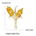 Alloy Wheat Spike Brooch Pin For Women's Sweater And Suit Decor view 6