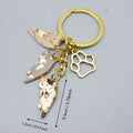 Metal Cat Paw Keychain Animal Souvenir view 2
