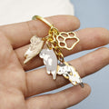 Metal Cat Paw Keychain Animal Souvenir view 3