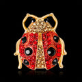 Red Gold Tone Ladybug Metal Brooch Pin 2.9 x 2.7 cm view 2