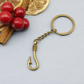 Metal Simple Fish Hook Keychain Car Key Ring view 6
