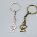 Metal Cobra Snake Keychain Fashion Key Ring Bag Charm view 1