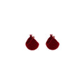 Luxury Red Velvet Plush Water Drop Alloy Hoop Earrings For Women Winter Face Slimming Statement Earrings view 5