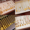 New Chinese Style Copper Zircon Cylinder Bodhisattva Pendant Necklace For Women – Gold view 1