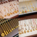 New Chinese Style Copper Zircon Cylinder Bodhisattva Pendant Necklace For Women – Gold view 2