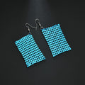 Seven Color Flexible Sequin Mesh Long Hook Earrings view 8