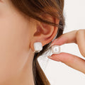 Elegant French Vintage Double Layer Square Pearl Zircon Clip On Ear Cuff Luxury Fashion Earrings view 1