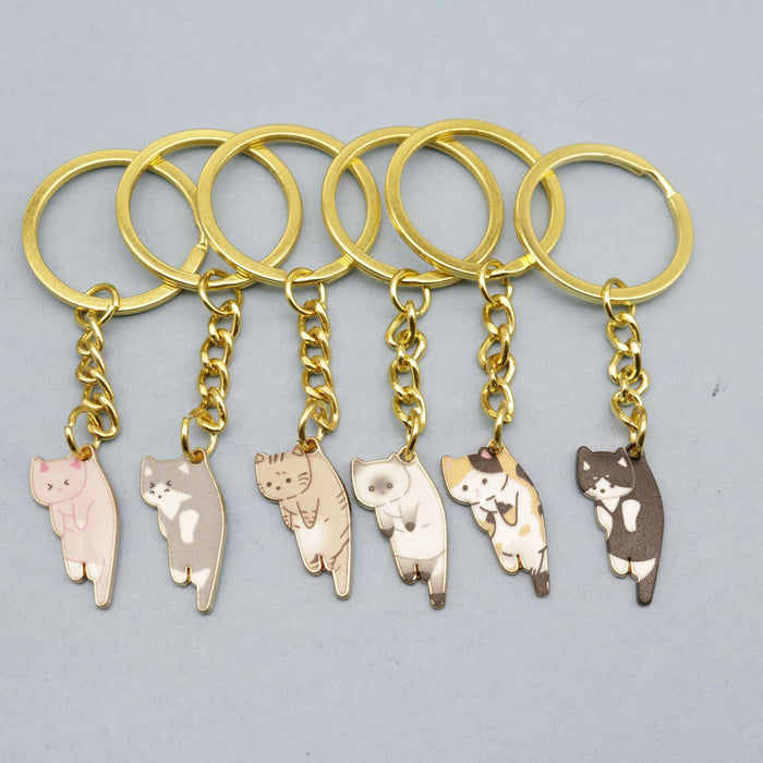 Metal Cute Cat Keychain Bag Charm