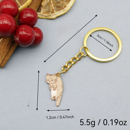 Metal Cute Cat Keychain Bag Charm