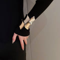 Wide Irregular Alloy Bangle With Statement High End Fashion Design view 3