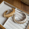 Irregular Open Acrylic Bangle European American Style Round Fashion Statement Bracelet view 4
