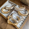 Irregular Open Acrylic Bangle European American Style Round Fashion Statement Bracelet view 1