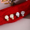 Cute Snake Baby Wrap Stud Earrings For Women, Enamel Acrylic Face And Alloy New Year Earrings view 1