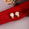 Cute Snake Baby Wrap Stud Earrings For Women, Enamel Acrylic Face And Alloy New Year Earrings view 2