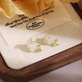 Cute Snake Baby Wrap Stud Earrings For Women, Enamel Acrylic Face And Alloy New Year Earrings view 3