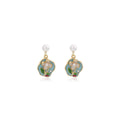 French Enamel 3D Flower Drop Earrings Garden Style Fresh Sweet Luxury Floral Earrings view 5