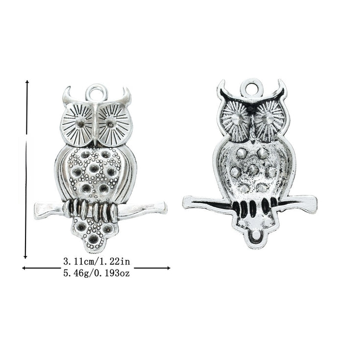Vintage Zinc Alloy Owl Pendant Charms For DIY Bracelet Necklace Jewelry Accessories