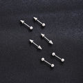 Luxury Stainless Steel Screw Barbell Spike Ball Cartilage Studs Minimalist Ear Bone Piercing Earrings view 2