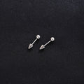 Luxury Stainless Steel Screw Barbell Spike Ball Cartilage Studs Minimalist Ear Bone Piercing Earrings view 3