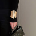 Wide Irregular Metal Bangle European American Fashion Statement Light Luxury Wrist Jewelry view 2
