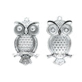 Antique Silver Zinc Alloy Owl Charm Pendant No.173664 for DIY Necklace Bracelet Jewelry Making view 2