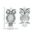 Antique Silver Zinc Alloy Owl Charm Pendant No.173664 for DIY Necklace Bracelet Jewelry Making view 1