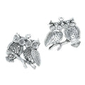 Antique Silver Zinc Alloy Owl Charm Pendant No.369624 for DIY Necklace Bracelet Jewelry Making view 2