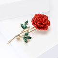 Alloy Enamel Rose Flower Brooch For Women's Clothing Decoration view 3
