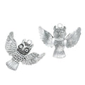 Antique Silver Zinc Alloy Owl Charm Pendant for DIY Necklace Bracelet Jewelry Making view 2
