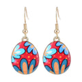 Bohemian Colorful Easter Egg Enamel Alloy Drop Earrings For Women Light Luxury Fashion Dangle Earrings view 5