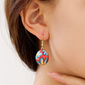 Bohemian Colorful Easter Egg Enamel Alloy Drop Earrings For Women Light Luxury Fashion Dangle Earrings view 2