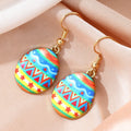 Bohemian Colorful Easter Egg Enamel Alloy Drop Earrings For Women Light Luxury Fashion Dangle Earrings view 4